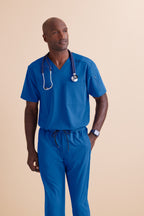 GRST079 - Men's Chest Pocket V-Neck Scrub Top