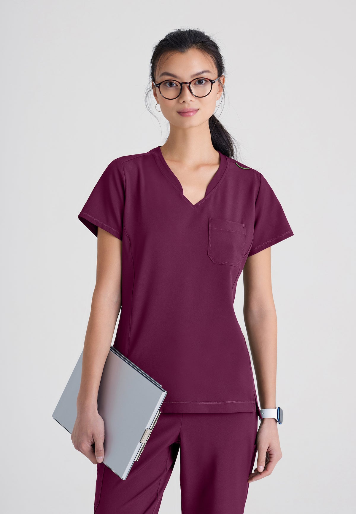 GSST181 - Grey's Anatomy Banded V-Neck Tuck-In Top