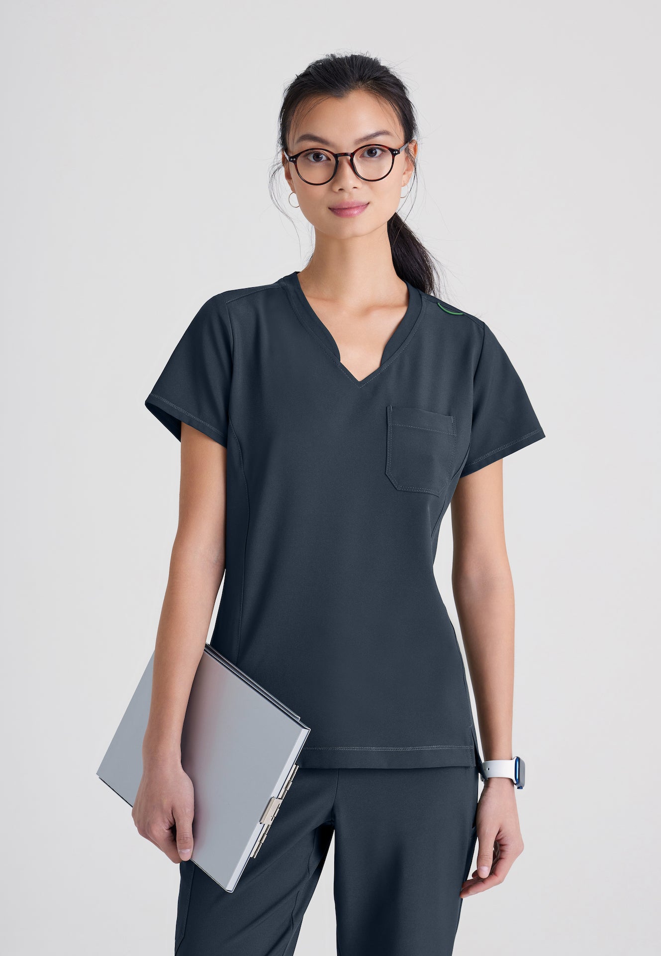 GSST181 - Grey's Anatomy Banded V-Neck Tuck-In Top