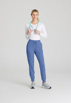 SKP552 - Women's Mid Rise Jogger Scrub Pants Plus and Tall