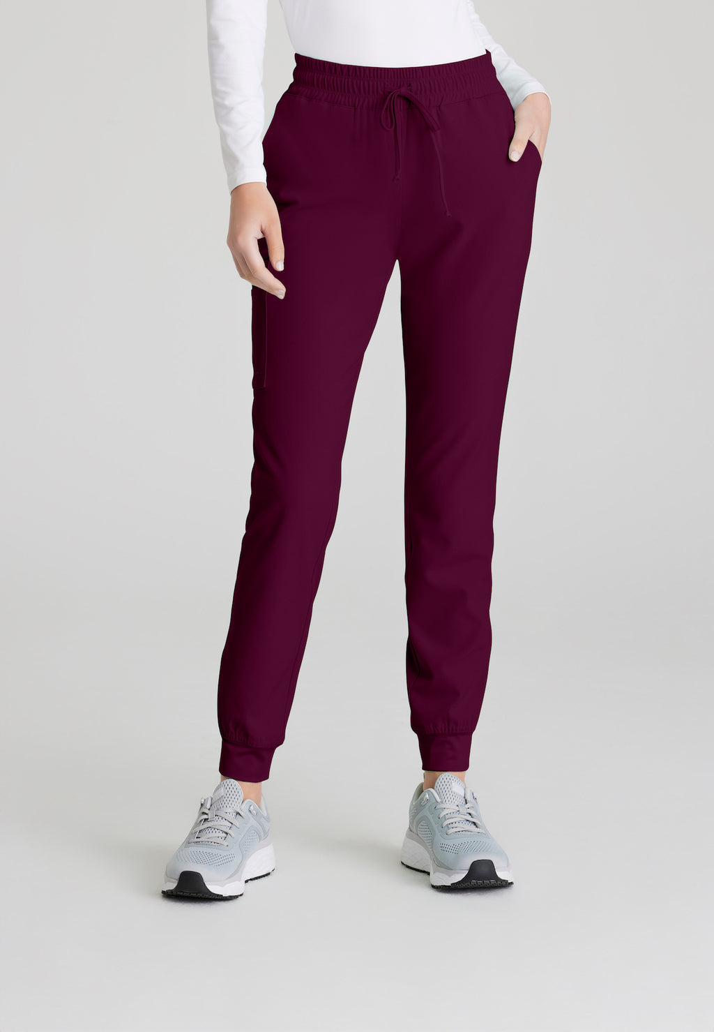 SKP552 - Women's Mid Rise Jogger Scrub Pants Plus and Tall