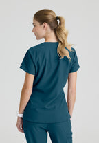 SKT147 - Skechers Women's Single Pocket V-Neck Tuck In Top