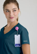 SKT147 - Skechers Women's Single Pocket V-Neck Tuck In Top