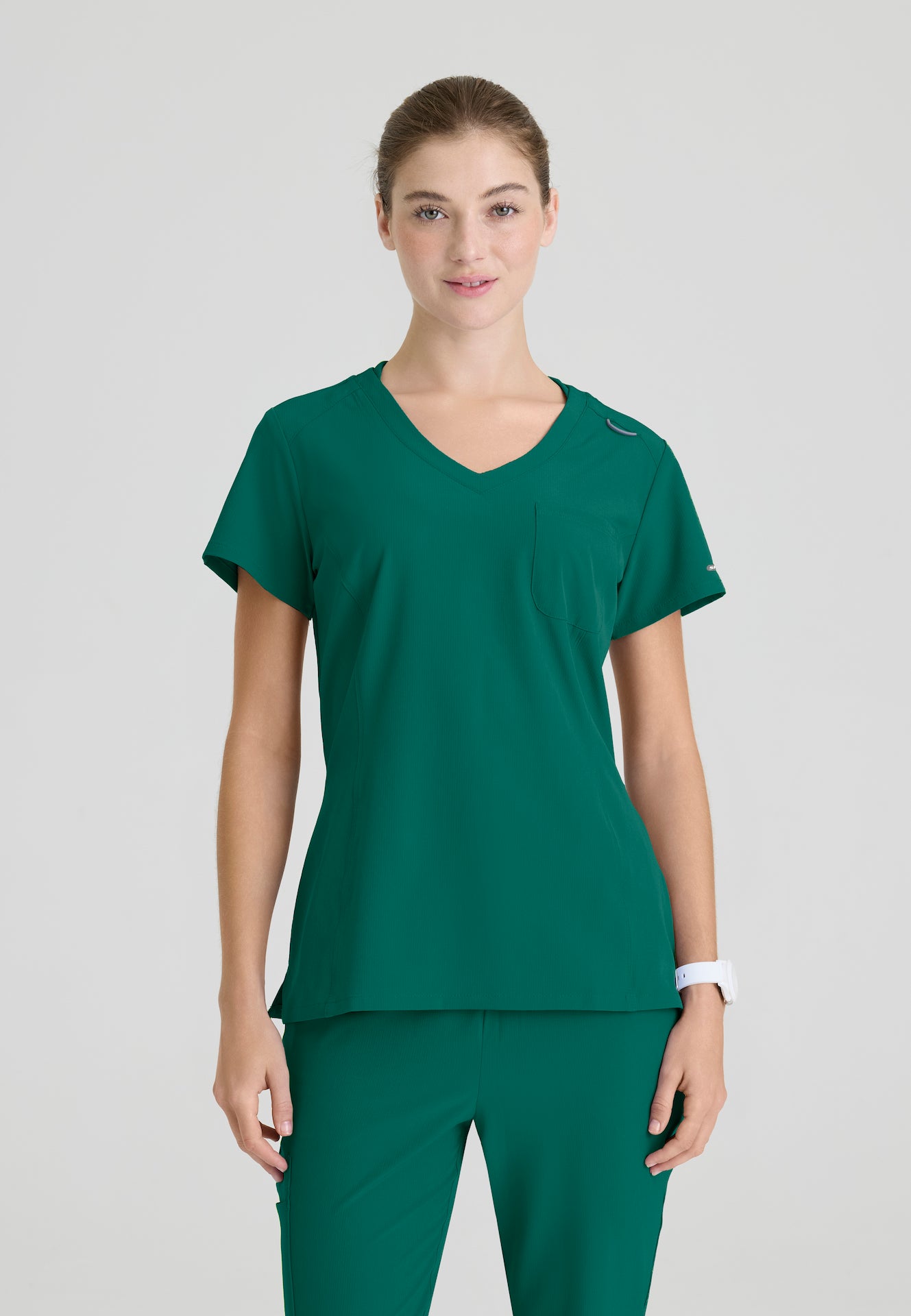 SKT147 - Skechers Women's Single Pocket V-Neck Tuck In Top