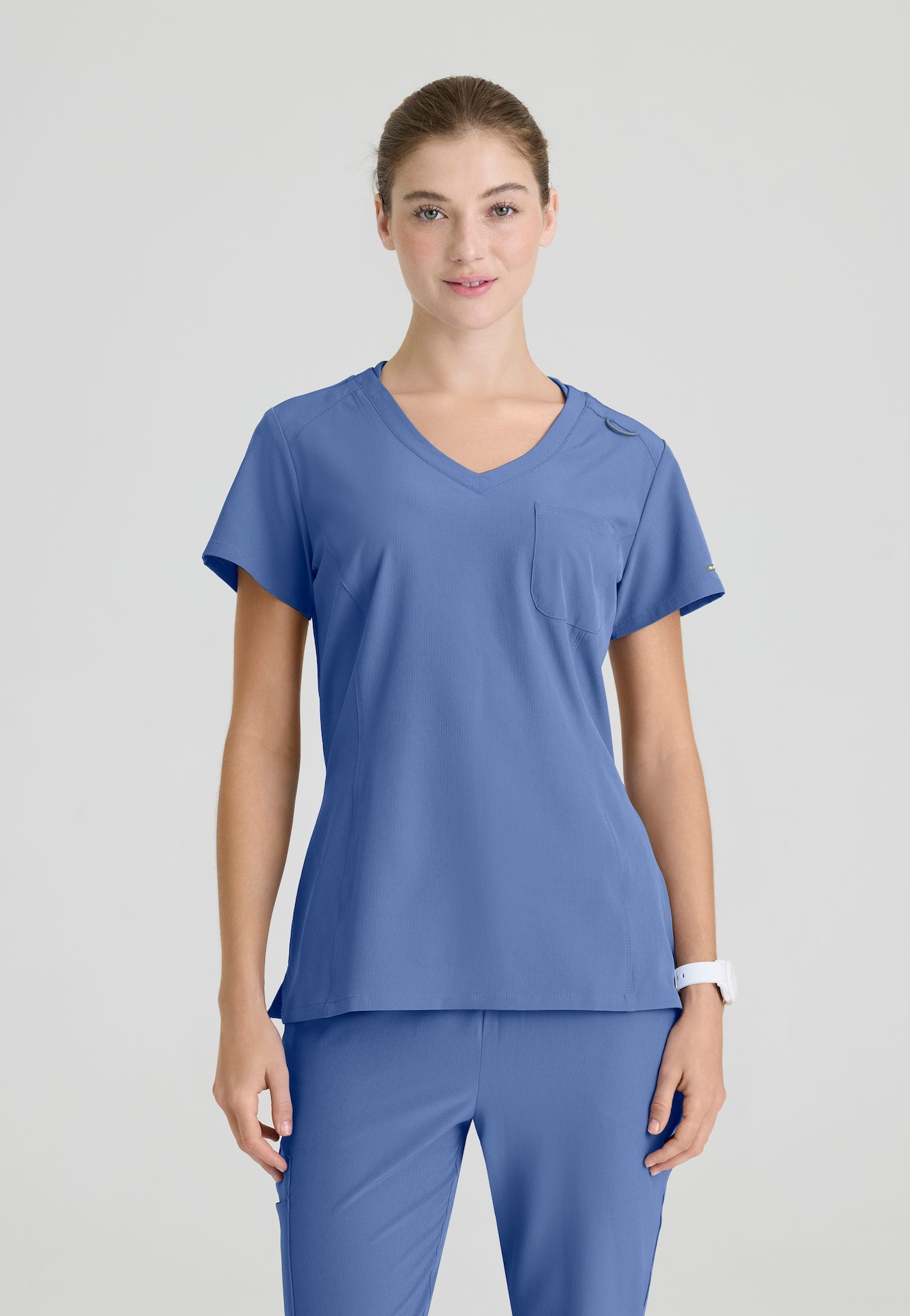 SKT147 - Skechers Women's Single Pocket V-Neck Tuck In Top